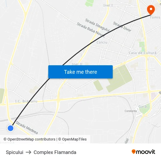 Spicului to Complex Flamanda map