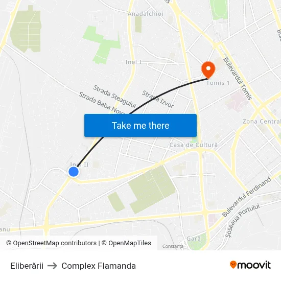Eliberării to Complex Flamanda map