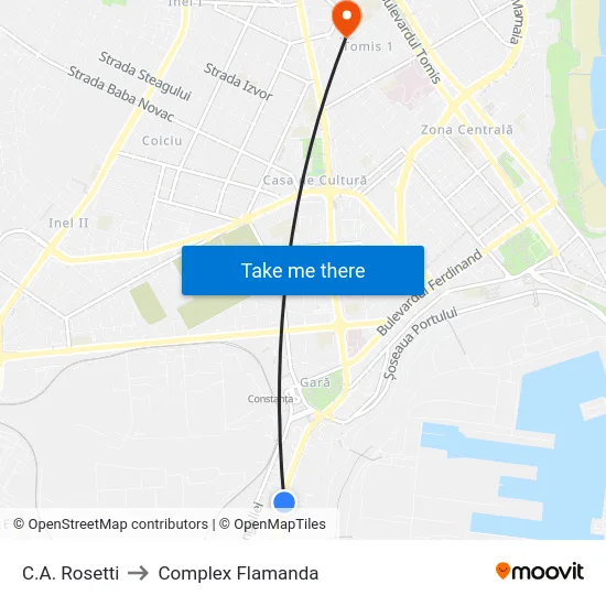 C.A. Rosetti to Complex Flamanda map