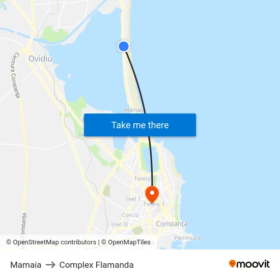 Mamaia to Complex Flamanda map