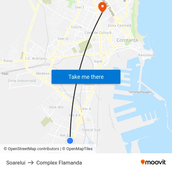 Soarelui to Complex Flamanda map