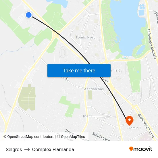 Selgros to Complex Flamanda map
