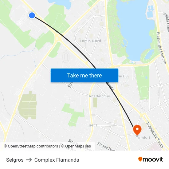 Selgros to Complex Flamanda map