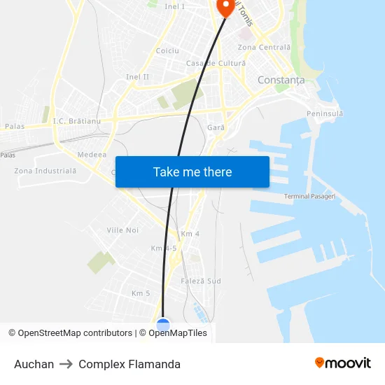 Auchan to Complex Flamanda map