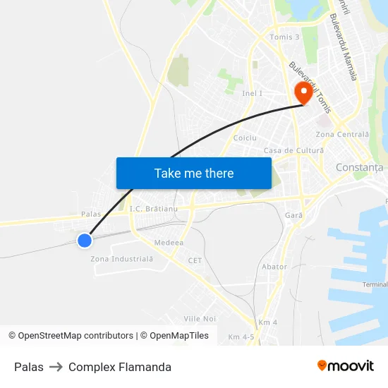 Palas to Complex Flamanda map