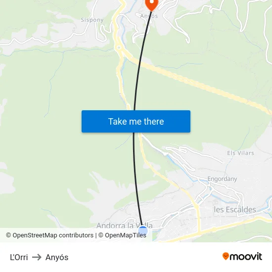 Ambaixada D'Espanya to Anyós map