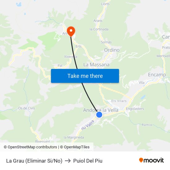 La Grau (Eliminar Si/No) to Puiol Del Piu map