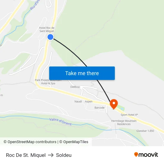 166-Roc De St. Miquel to Soldeu map