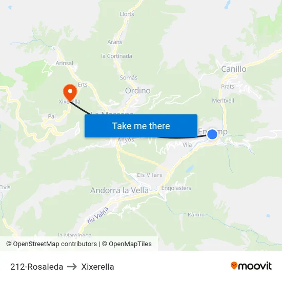 212-Rosaleda to Xixerella map