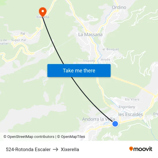 524-Rotonda Escaler to Xixerella map