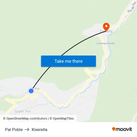 Pal Poble to Xixerella map