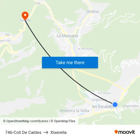 746-Coll De Caldes to Xixerella map