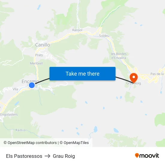 209-Els Pastoressos to Grau Roig map