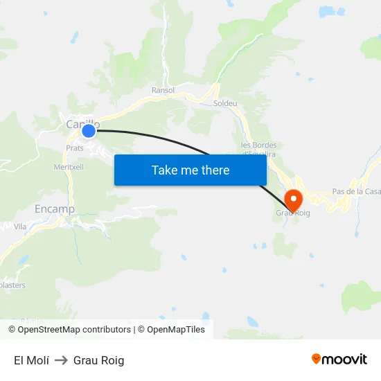 115-El Molí to Grau Roig map