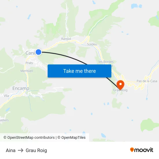 118-Aina to Grau Roig map