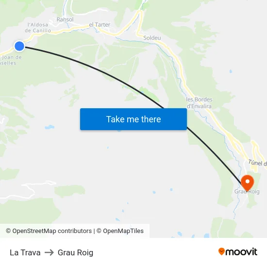 123-La Trava to Grau Roig map