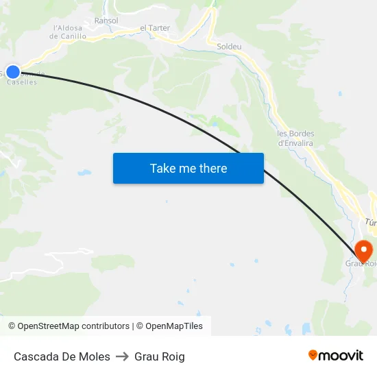 125-Cascada De Moles to Grau Roig map