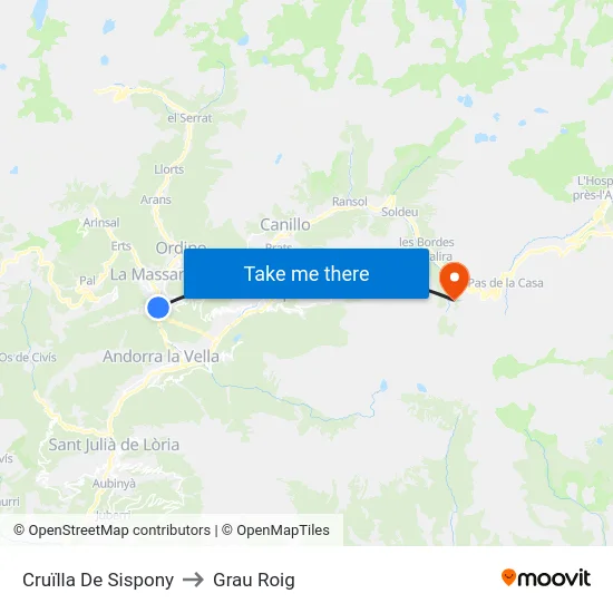 404-Cruïlla De Sispony to Grau Roig map