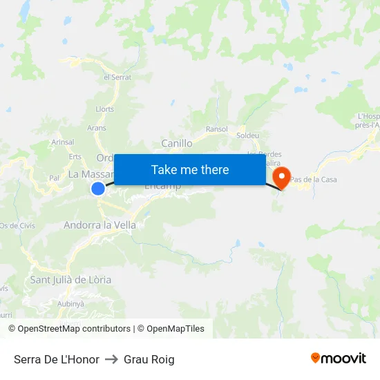 406-Serra De L'Honor to Grau Roig map