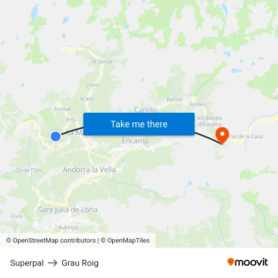 Superpal to Grau Roig map