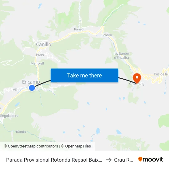 243- El Clos to Grau Roig map