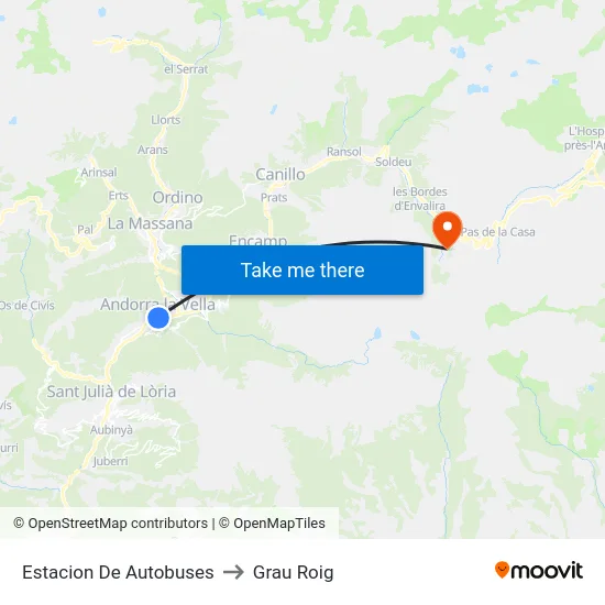 5555-Estació Nacional to Grau Roig map