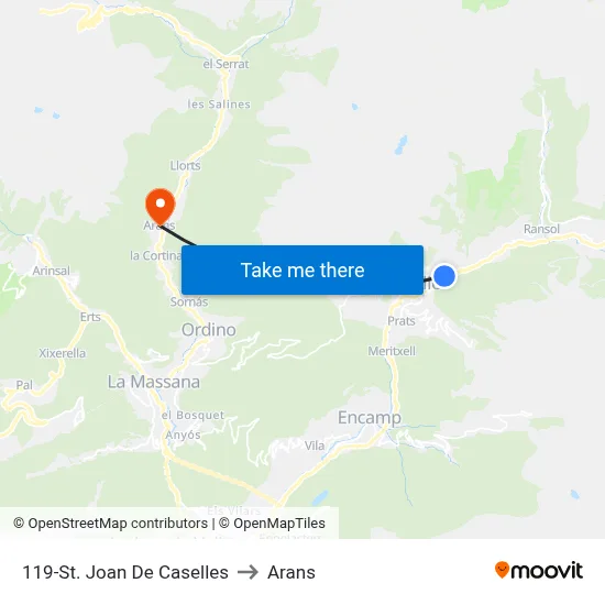 119-St. Joan De Caselles to Arans map