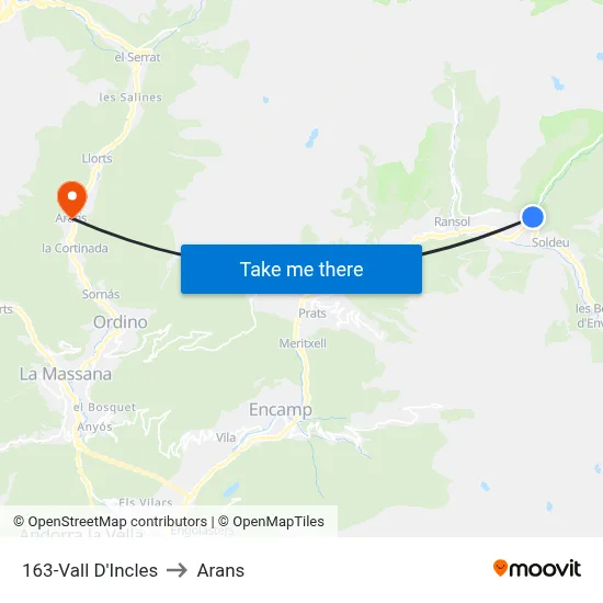 163-Vall D'Incles to Arans map