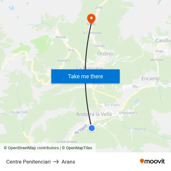 Centre Penitenciari to Arans map
