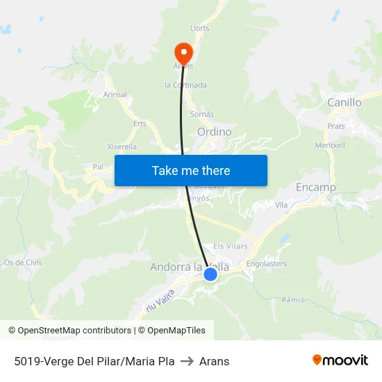 5019-Verge Del Pilar/Maria Pla to Arans map