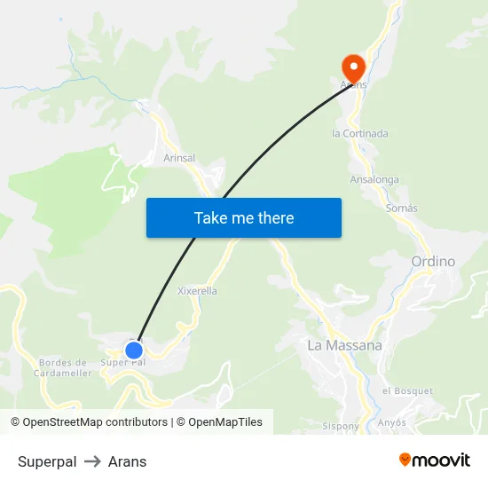 Superpal to Arans map