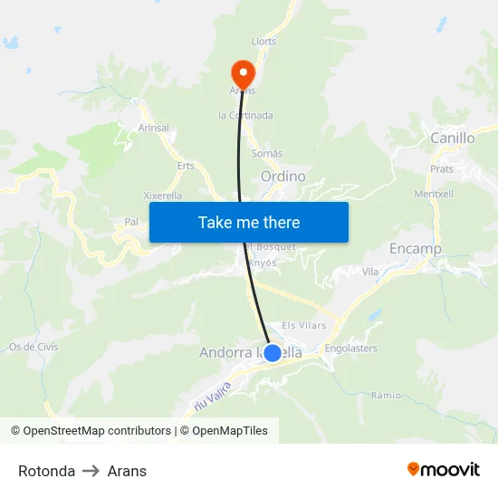 Rotonda to Arans map