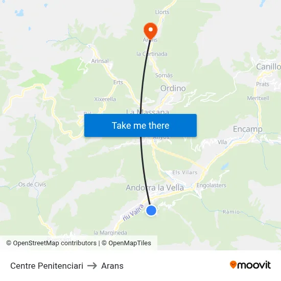 Centre Penitenciari to Arans map