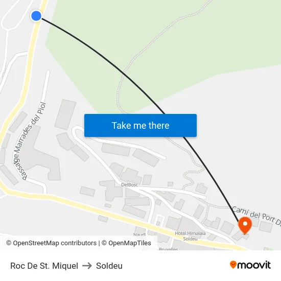 165-Roc De St. Miquel to Soldeu map