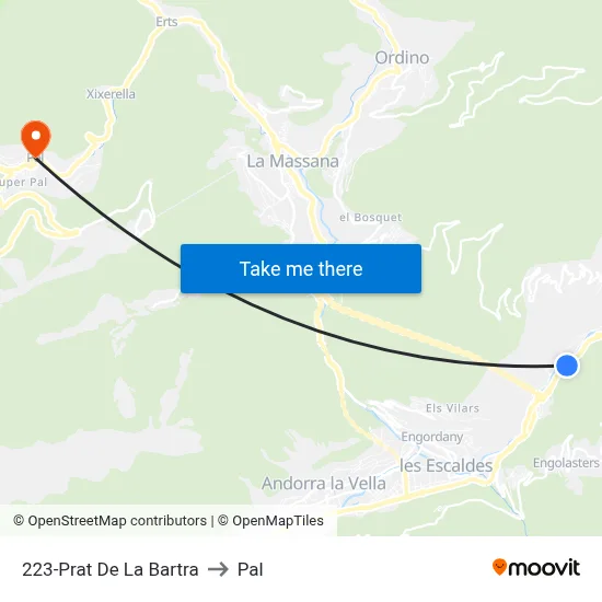 223-Prat De La Bartra to Pal map