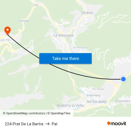 224-Prat De La Bartra to Pal map