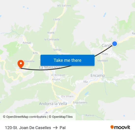 120-St. Joan De Caselles to Pal map