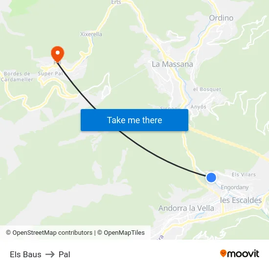 718-Els Baus to Pal map