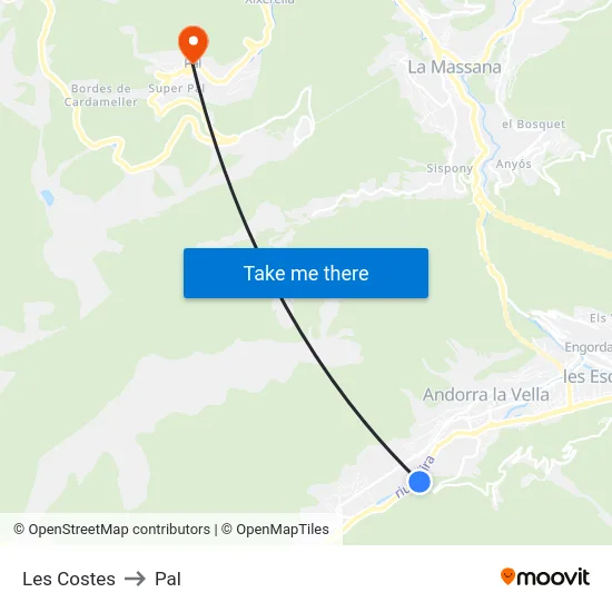 5411-Les Costes to Pal map