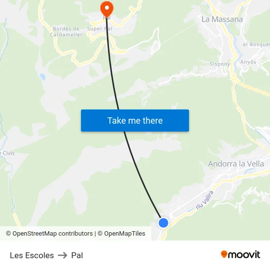 Geriàtric to Pal map