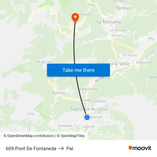 609-Pont De Fontaneda to Pal map
