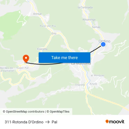 311-Rotonda D'Ordino to Pal map