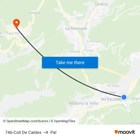 746-Coll De Caldes to Pal map