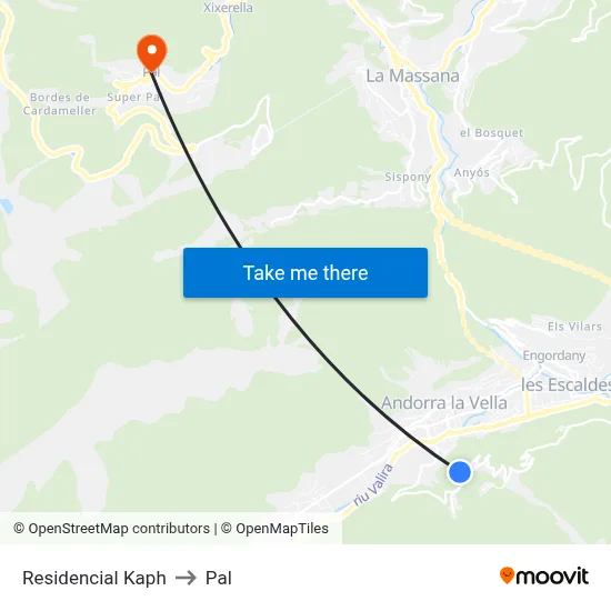 Residencial Kaph to Pal map