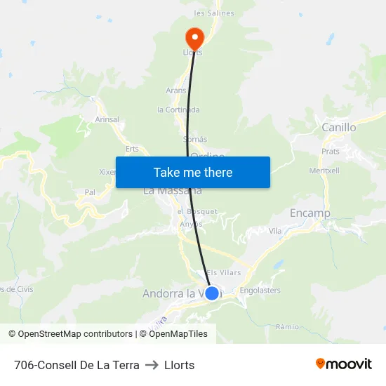 706-Consell De La Terra to Llorts map