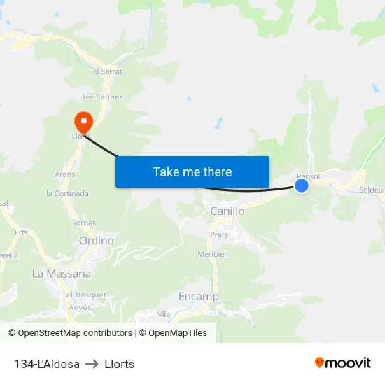 134-L'Aldosa to Llorts map