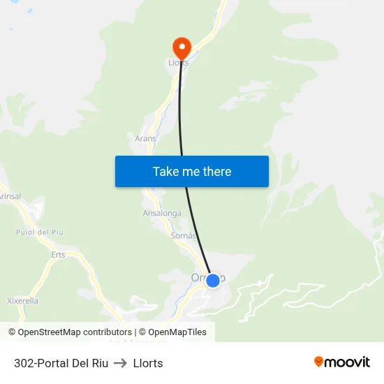 302-Portal Del Riu to Llorts map