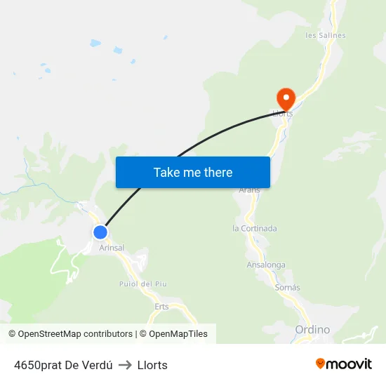 4650prat De Verdú to Llorts map