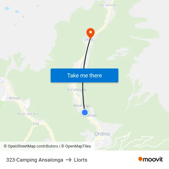 323-Camping Ansalonga to Llorts map