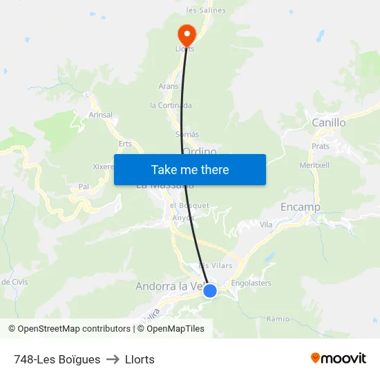 748-Les Boïgues to Llorts map